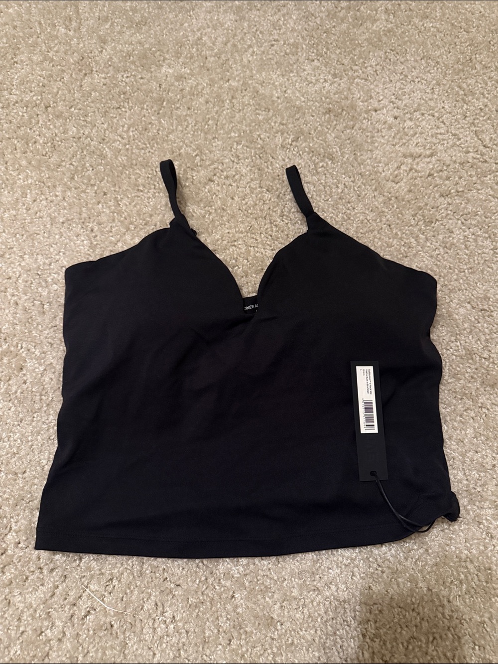 Oner Active Soft Motion Adjustable V Neck Mid Tank To with Bra Shelf Size L